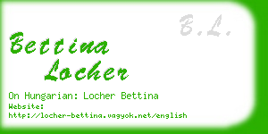 bettina locher business card